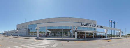 Pula Croatia airport building entrance panoramic viewのeditorial素材