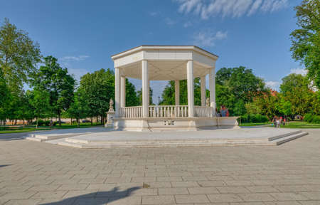 Bjelovar stone pavilion in town center Croatiaのeditorial素材