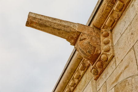 Fishermans Bastion architectural details in Budapest Hungary