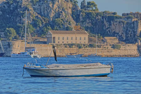 St.George church at the Old fortress in Corfu Greeceのeditorial素材