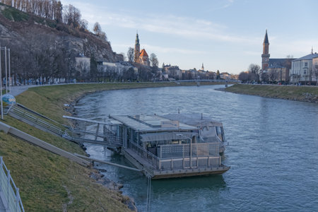 Mulln church and Church of Christ in Salzburg Austriaのeditorial素材