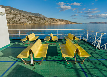 The ferry crosses the Velebit Channel