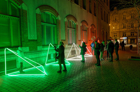 Festival of lights in Zagreb Croatia
