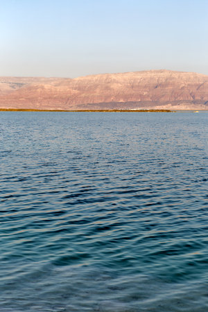 Dead Sea landscape in Israelの写真素材
