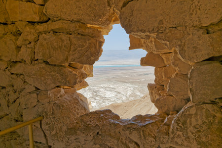 Masada ruins in southern Judean Desert in Israelのeditorial素材