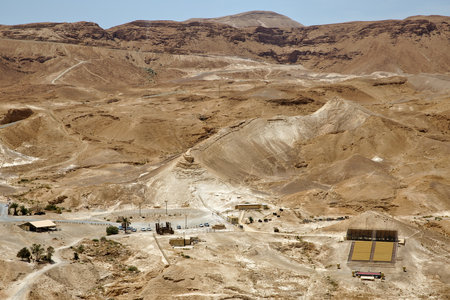 Masada ruins in southern Judean Desert in Israelのeditorial素材