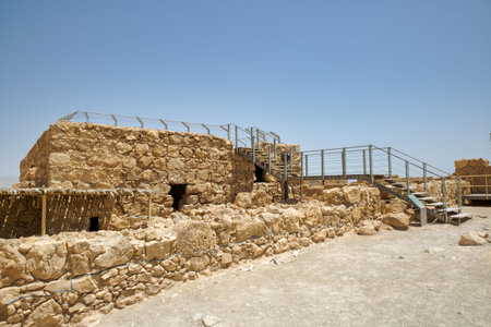 Masada ruins in southern Judean Desert in Israel