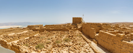 Masada ruins in southern Judean Desert in Israelのeditorial素材