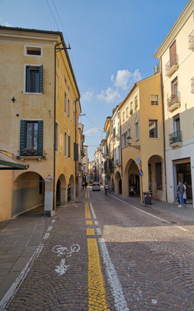 Medieval Street in Padua Italyのeditorial素材