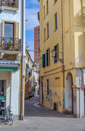 Medieval Street in Padua Italyのeditorial素材