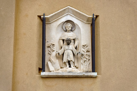 A relief detail in Padua Italyのeditorial素材