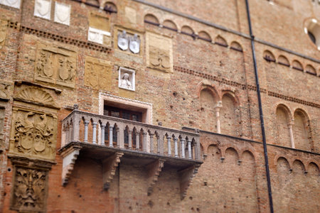 Medieval balcony in Padua Italyのeditorial素材
