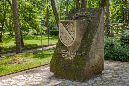 Patriotic League Monument - Echo of the Past in Bihac, BiHのeditorial素材