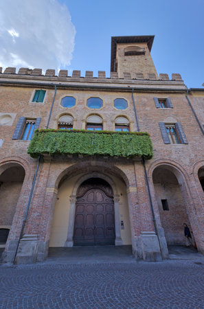 Medieval Arch Street in Padua Italyのeditorial素材