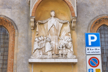 A relief detail in Padua Italyのeditorial素材