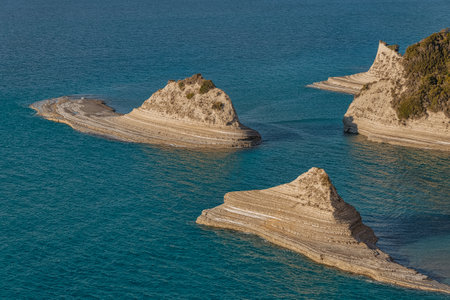 Cape Drastis Coast at Dusk, Corfuの写真素材