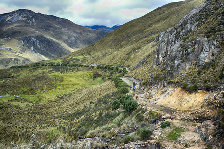 Road to the mountain El Cajasの写真素材