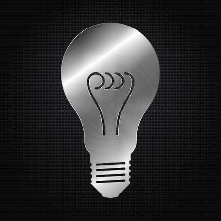 Metal icon - bulbのイラスト素材