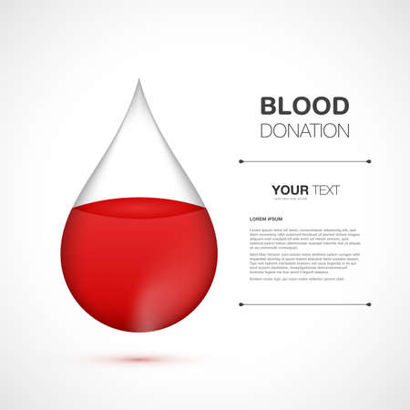 Red drop of blood with your content isolated on white background stock vector illustration eps 10のイラスト素材