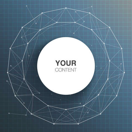 Circle text box design for your content with polygon abstract background vector illustration stock eps 10のイラスト素材