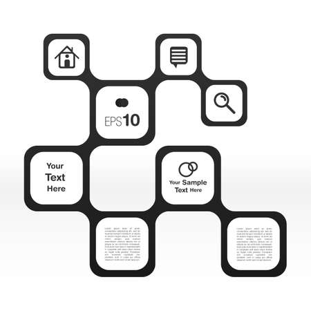 Infographic design on simple background with your text, can be used for workflow layout, diagram, chart, number options, web design. stock vector illustrationのイラスト素材