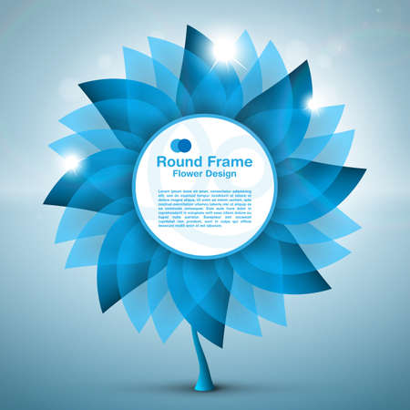 Abstract flower frame designのイラスト素材