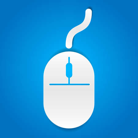 PC Mouse - paper cut designのイラスト素材