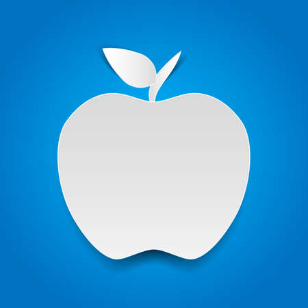 Apple - paper cut designのイラスト素材