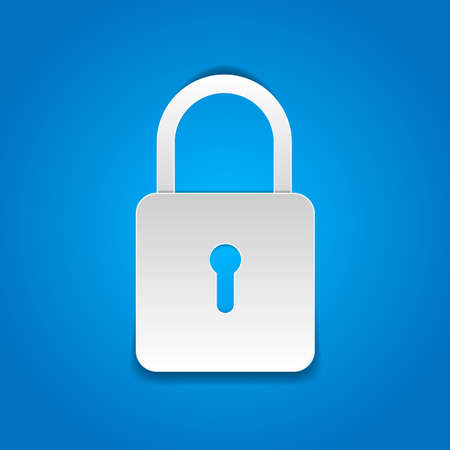 Padlock - paper cut designのイラスト素材