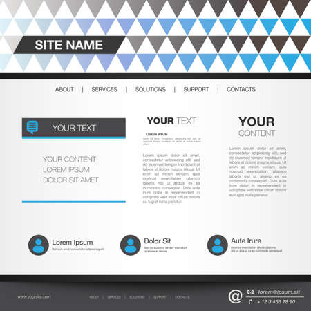 Website template editable vector formatのイラスト素材