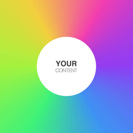 Abstract rainbow colors background with white circle text box frame vector stock eps 10 illustrationのイラスト素材