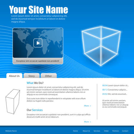 Website templateのイラスト素材