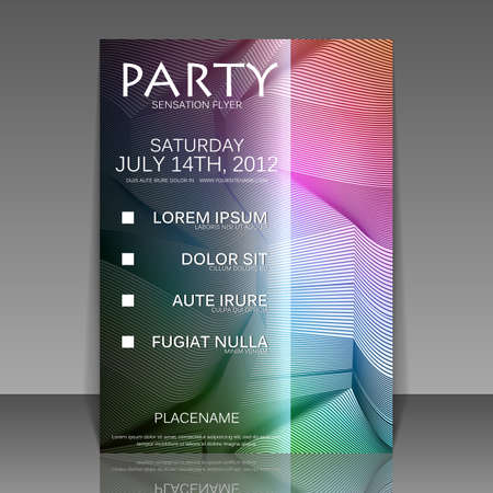Abstract Colorful Party Flyerのイラスト素材