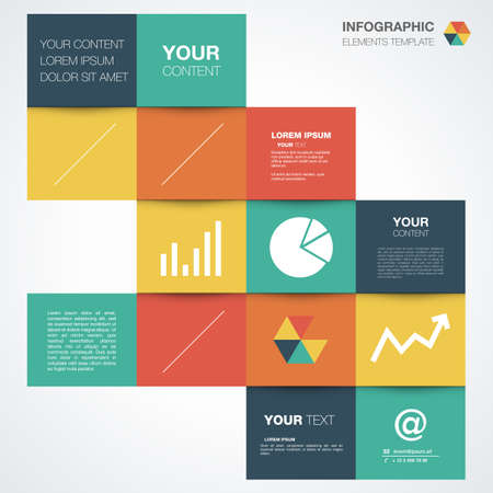 Infographic template with place for your content vector eps10.のイラスト素材