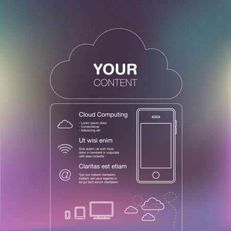 Phone and cloud computing website design vector eps 10 illustration.のイラスト素材
