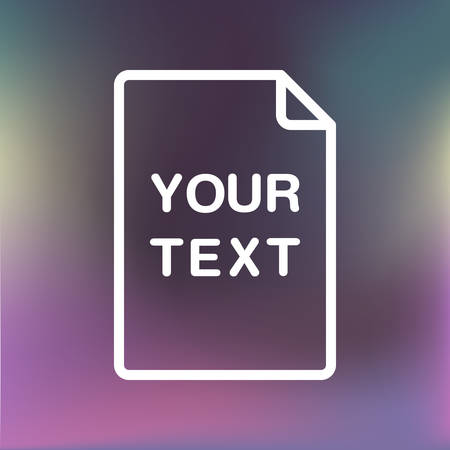 Minimal file icon text box design on blurred background vector stock eps 10 illustrationのイラスト素材