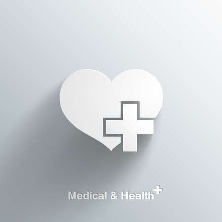 Trendy Medical Symbol With Transparent Shadow EPS10のイラスト素材