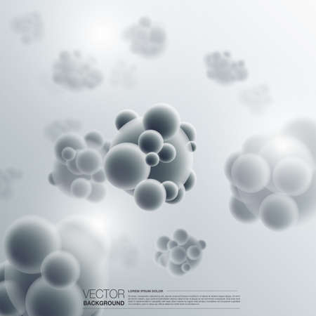 Abstract molecules design background vectorのイラスト素材