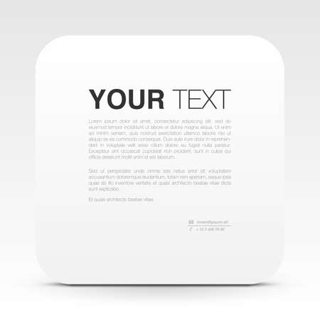 Minimal white text box design for your content. vector stock eps 10 illustrationのイラスト素材