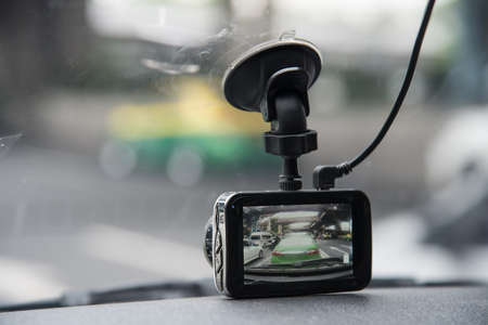 CCTV car camera for safety on the road accidentの写真素材