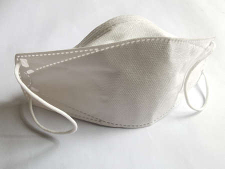 3D medical mask on white backgroundの写真素材