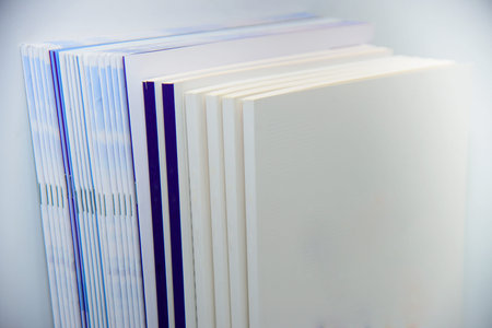 The annual report book on the shelf in the university library