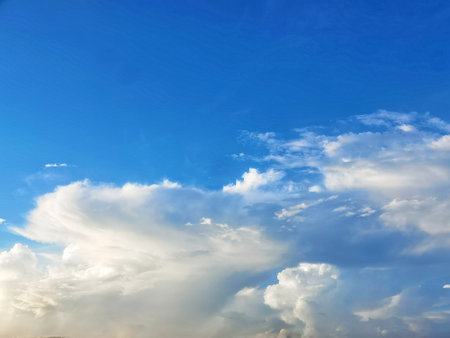 clouds in the blue sky background.Sky clouds.Sky with clouds weather nature cloud blueの写真素材