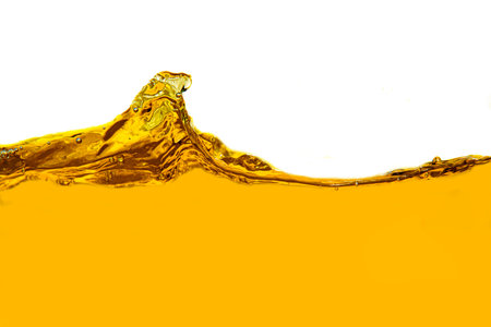 orange juice splash isolated on white background. macro. shallow dofの写真素材