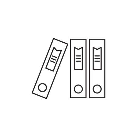 Outline document folder icon vector isolated on white backgroundのイラスト素材