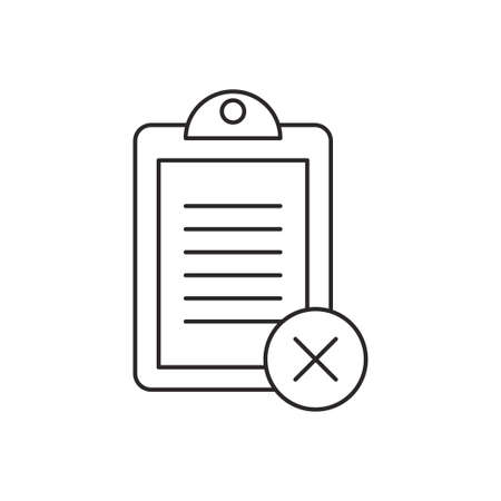 Outline document icon vector isolated on white backgroundのイラスト素材