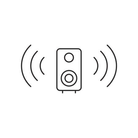 Music icon outline vector contour isolated on white backgroundのイラスト素材