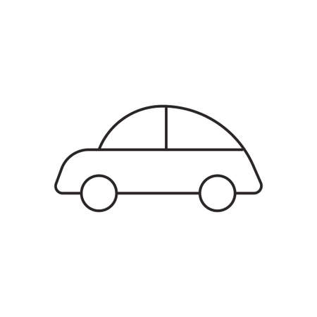 Car icon outline contour vector isolated on white backgroundのイラスト素材