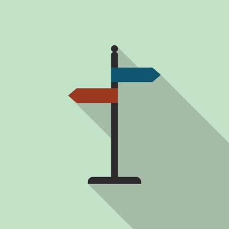Guidepost  icon flat illustration vectorのイラスト素材