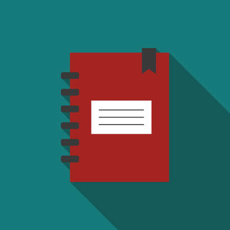 Notebook icon flat illustration vectorのイラスト素材